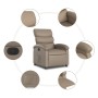 Sillón reclinable eléctrico de cuero sintético color capuchino en Sillones | Comprar online en Foru.es