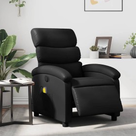 Sillón de masaje reclinable eléctrico cuero sintético negro en Sillones | Comprar online en Foru.es