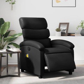 Sillón de masaje reclinable eléctrico cuero sintético negro en Sillones | Comprar online en Foru.es