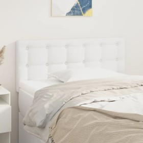 Cabecero de cuero sintético blanco 100x5x78/88 cm de , Cabeceros y pies de cama - Ref: Foro24-346445, Precio: 43,41 €, Descue...