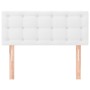 Cabecero de cuero sintético blanco 100x5x78/88 cm de , Cabeceros y pies de cama - Ref: Foro24-346445, Precio: 43,41 €, Descue...