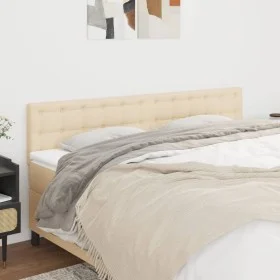 Cabeceros 2 unidades de tela color crema 100x5x78/88 cm de , Cabeceros y pies de cama - Ref: Foro24-346521, Precio: 75,63 €, ...