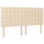 Cabeceros 4 unidades de tela color crema 100x5x78/88 cm de , Cabeceros y pies de cama - Ref: Foro24-3116793, Precio: 109,78 €...