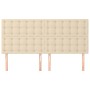 Cabeceros 4 unidades de tela color crema 100x5x78/88 cm de , Cabeceros y pies de cama - Ref: Foro24-3116793, Precio: 109,78 €...