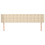 Cabecero de tela color crema 203x16x78/88 cm de , Cabeceros y pies de cama - Ref: Foro24-3119229, Precio: 66,45 €, Descuento: %