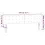 Kopfteil aus cremefarbenem Stoff mit LED 200x5x78/88 cm von , Kopf- und Fußteile - Ref: Foro24-3122073, Preis: 81,70 €, Rabat...