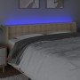Cabecero con LED de tela crema 203x16x78/88 cm de , Cabeceros y pies de cama - Ref: Foro24-3123697, Precio: 73,27 €, Descuent...