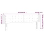 Cabecero con LED de tela crema 203x16x78/88 cm de , Cabeceros y pies de cama - Ref: Foro24-3123697, Precio: 73,27 €, Descuent...