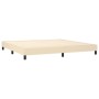Cama box spring con colchón tela color crema 200x200 cm de , Camas y somieres - Ref: Foro24-3130062, Precio: 549,03 €, Descue...