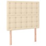 Cama box spring con colchón tela color crema 100x200 cm de , Camas y somieres - Ref: Foro24-3131734, Precio: 337,35 €, Descue...