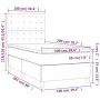 Box spring bed mattress and LED lights cream fabric 100x200 cm by , Beds and slatted bases - Ref: Foro24-3135738, Price: 356,...