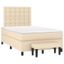 Cama box spring con colchón tela color crema 120x200 cm de , Camas y somieres - Ref: Foro24-3136906, Precio: 453,39 €, Descue...