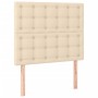 Cama box spring con colchón tela color crema 120x200 cm de , Camas y somieres - Ref: Foro24-3136906, Precio: 453,39 €, Descue...
