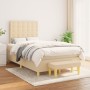 Cama box spring con colchón tela color crema 120x200 cm de , Camas y somieres - Ref: Foro24-3137466, Precio: 447,83 €, Descue...