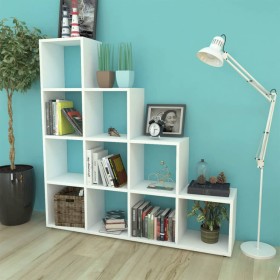 Estantería librería en forma de escalera 142 cm blanca de vidaXL, Librerías y estanterías - Ref: Foro24-242550, Precio: 139,7...