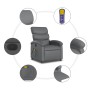 Sillón de masaje reclinable eléctrico cuero sintético gris en Sillones | Comprar online en Foru.es
