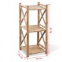 Estantería de Bambú Cuadrada de 3 Niveles de vidaXL, Librerías y estanterías - Ref: Foro24-242491, Precio: 66,09 €, Descuento: %