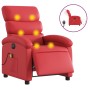 Sillón de masaje reclinable eléctrico de cuero artificial rojo en Sillones | Comprar online en Foru.es
