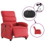 Sillón de masaje reclinable eléctrico de cuero artificial rojo en Sillones | Comprar online en Foru.es