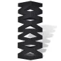 Paragüero cuadrado soporte para bastones de acero negro 48,5 cm de vidaXL, Paragüeros - Ref: Foro24-242469, Precio: 32,39 €, ...