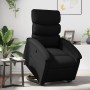 Sillón reclinable elevable cuero artificial negro en Sillones | Comprar online en Foru.es