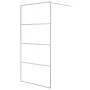 Silver transparent ESG glass shower screen 100x195 cm by , Shower walls and screens - Ref: Foro24-152137, Price: 165,72 €, Di...
