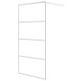 Mampara de ducha vidrio ESG transparente blanco 100x195 cm de , Paredes y mamparas de ducha - Ref: Foro24-152142, Precio: 149...