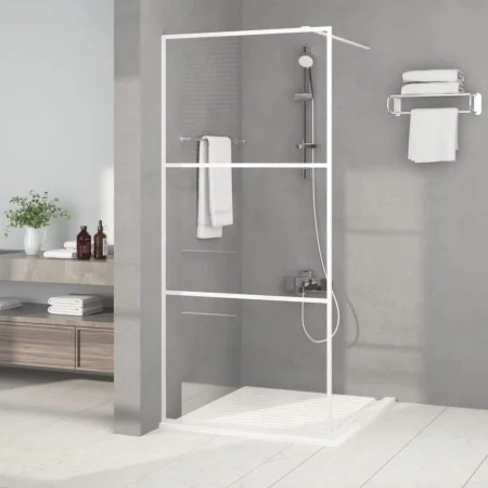 Transparent white ESG glass shower screen 90x195 cm by , Shower walls and screens - Ref: Foro24-152121, Price: 142,33 €, Disc...
