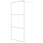 Mampara de ducha vidrio ESG transparente blanco 90x195 cm de , Paredes y mamparas de ducha - Ref: Foro24-152121, Precio: 144,...