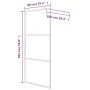 Mampara de ducha vidrio ESG transparente blanco 90x195 cm de , Paredes y mamparas de ducha - Ref: Foro24-152121, Precio: 144,...