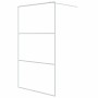 Mampara de ducha vidrio ESG transparente blanco 115x195 cm de , Paredes y mamparas de ducha - Ref: Foro24-152123, Precio: 167...