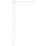 Mampara de ducha vidrio ESG transparente blanco 115x195 cm de , Paredes y mamparas de ducha - Ref: Foro24-152123, Precio: 167...