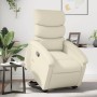 Sillón reclinable elevable cuero artificial color crema en Sillones | Comprar online en Foru.es