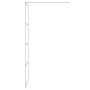Mampara de ducha vidrio ESG transparente plateado 80x195 cm de , Paredes y mamparas de ducha - Ref: Foro24-152135, Precio: 13...