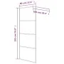 Silbertransparente Duschwand aus ESG-Glas 80x195 cm von , Duschwände und Duschwände - Ref: Foro24-152135, Preis: 134,13 €, Ra...