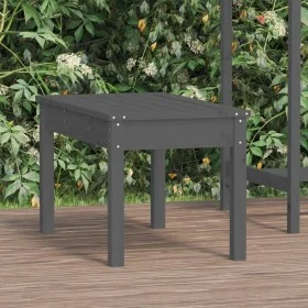 Banco de jardín madera maciza pino gris 80x44x45 cm de , Bancos de jardín - Ref: Foro24-823999, Precio: 59,04 €, Descuento: %