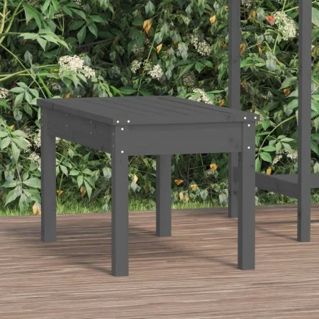 Banco de jardín madera maciza pino gris 80x44x45 cm de , Bancos de jardín - Ref: Foro24-823999, Precio: 59,04 €, Descuento: %