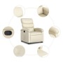 Sillón reclinable elevable cuero artificial color crema en Sillones | Comprar online en Foru.es