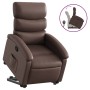 Sillón reclinable elevable cuero sintético marrón en Sillones | Comprar online en Foru.es