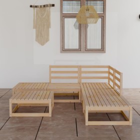 Juego de muebles de jardín 6 piezas madera maciza de pino de , Conjuntos de jardín - Ref: Foro24-3075499, Precio: 320,57 €, D...