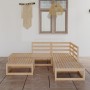 Juego de muebles de jardín 6 piezas madera maciza de pino de , Conjuntos de jardín - Ref: Foro24-3075499, Precio: 320,57 €, D...