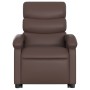Sillón reclinable elevable cuero sintético marrón en Sillones | Comprar online en Foru.es