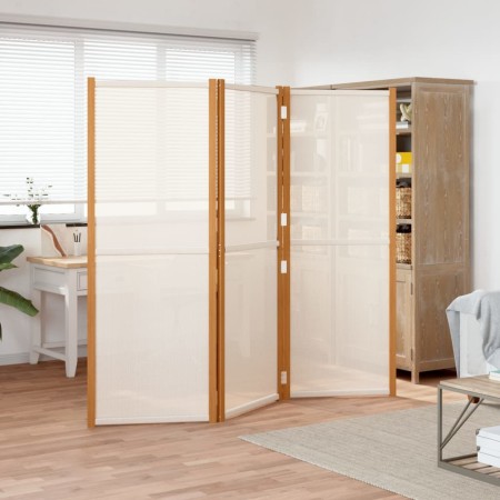 Biombo divisor de 3 paneles blanco crema 210x180 cm de , Divisores de ambientes - Ref: Foro24-319183, Precio: 111,08 €, Descu...