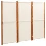 Biombo divisor de 3 paneles blanco crema 210x180 cm de , Divisores de ambientes - Ref: Foro24-319183, Precio: 105,10 €, Descu...