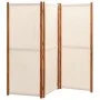 Biombo divisor de 3 paneles blanco crema 210x180 cm de , Divisores de ambientes - Ref: Foro24-319183, Precio: 105,10 €, Descu...