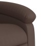 Sillón reclinable elevable cuero sintético marrón en Sillones | Comprar online en Foru.es