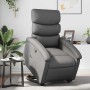 Sillón reclinable elevable cuero artificial gris en Sillones | Comprar online en Foru.es