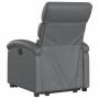 Sillón reclinable elevable cuero artificial gris en Sillones | Comprar online en Foru.es