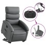 Sillón reclinable elevable cuero artificial gris en Sillones | Comprar online en Foru.es