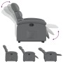 Sillón reclinable elevable cuero artificial gris en Sillones | Comprar online en Foru.es